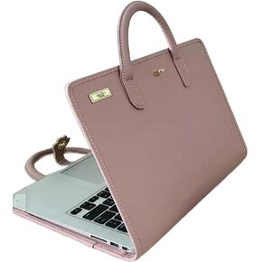 PU Laptop Sleeve Pink With Handle Protective Case Laptop Protective Case(15.6 inch) in Saudi Arabia