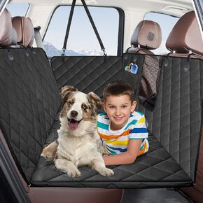 Kytely Dog Car Seat Cover for Back Seat,Waterproof Hammock with Mesh Window, Anti-Scratch Nonslip Car Seat Protector for Dogs, 600D Heavy Duty Dog Seat Cover for Cars Trucks and Suvs in Kuwait