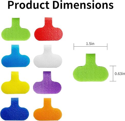 20PCS Nylon Oval Cable Labels – 8-Color Hook & Loop Cord Tags for Electronics, Wires, Cables (1.65×3.75cm) in Saudi Arabia