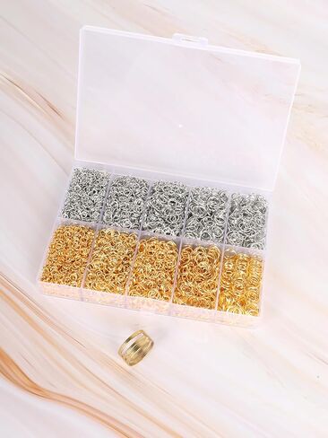 4600 Pieces Gold and Silver Jump Rings, Jump Rings for Jewelry Making for Crafts Keychains and Necklace Repair (Assorted Sizes) in Saudi Arabia