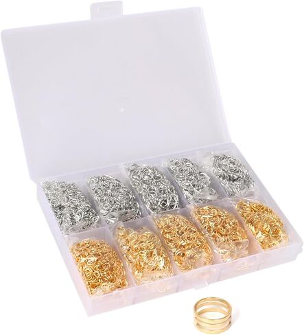 4600 Pieces Gold and Silver Jump Rings, Jump Rings for Jewelry Making for Crafts Keychains and Necklace Repair (Assorted Sizes) in Saudi Arabia