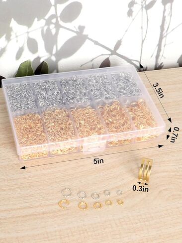 4600 Pieces Gold and Silver Jump Rings, Jump Rings for Jewelry Making for Crafts Keychains and Necklace Repair (Assorted Sizes) in Saudi Arabia