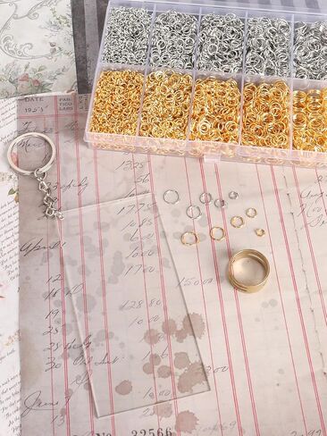 4600 Pieces Gold and Silver Jump Rings, Jump Rings for Jewelry Making for Crafts Keychains and Necklace Repair (Assorted Sizes) in Saudi Arabia