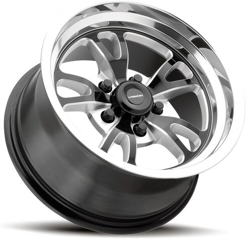 Vision 149 PATRIOT Custom Wheel - 15x4, -19 Offset, 5x114.3 Bolt Pattern, 83.1mm Hub - Gloss Black with Milled Spokes Rim in Saudi Arabia