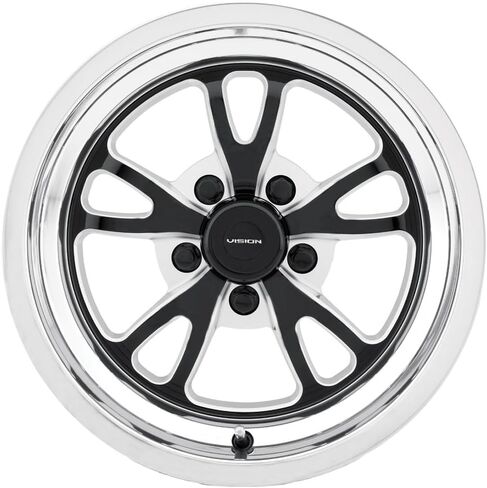 Vision 149 PATRIOT Custom Wheel - 15x4, -19 Offset, 5x114.3 Bolt Pattern, 83.1mm Hub - Gloss Black with Milled Spokes Rim in Saudi Arabia