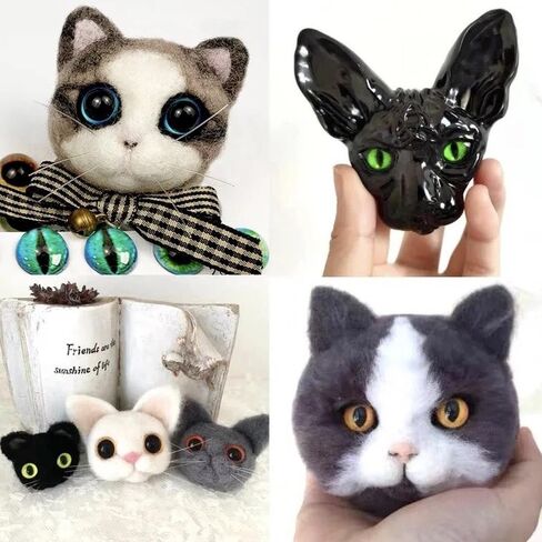 100Pcs Glass Eyes for Embellishments DIY Sewing Dolls Crafts Accessories Cat Eye Dinosaur Eye in Saudi Arabia