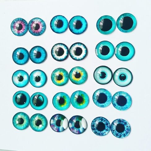 100Pcs Glass Eyes for Embellishments DIY Sewing Dolls Crafts Accessories Cat Eye Dinosaur Eye in Saudi Arabia