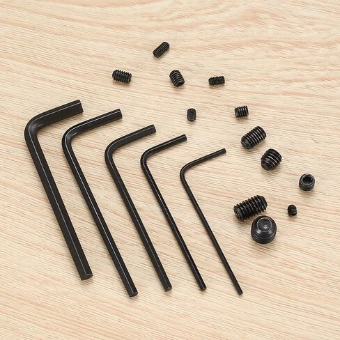 450 Pcs Set Screw Assortment Kit, Allen Head Hex Socket Grub Head Screw Set,Black Hex Allen Head Screws with Internal Hex Drive for Door Handles, Light Fixture Screws,M3/M4/M5/M6/M8 in Kuwait