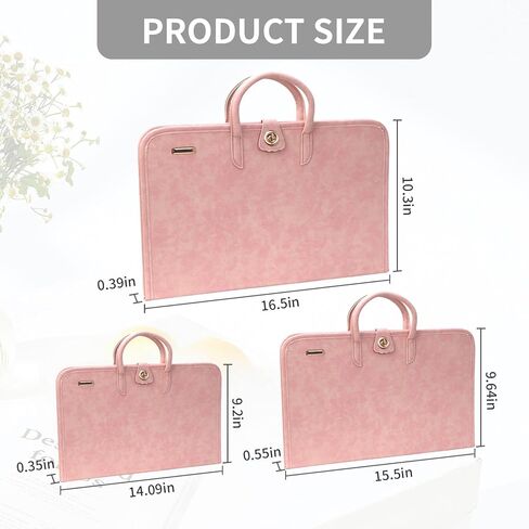 PU Laptop Sleeve Pink With Handle Protective Case Laptop Protective Case(15.6 inch) in Saudi Arabia