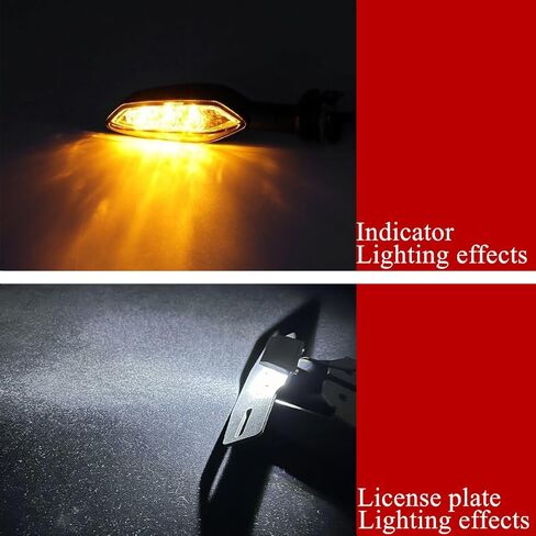 Fender Eliminator Compatible with Ninja ZX25R ZX250 2020-2025 & ZX4R ZX4RR ZX400 2023-2025, Tail Tidy License Plate Mount Rear Tail Light LED Turn Signal Indicator Kit (Clear) in Saudi Arabia