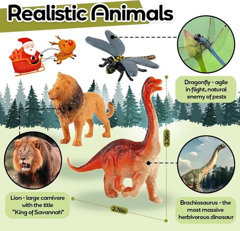 36 حزمة من تماثيل الحيوانات، ألعاب حيوانات المحيط، أشكال مخلوقات بحرية صغيرة بلاستيكية، ألعاب ديناصور للأطفال من سن 3 إلى 5 سنوات، مجموعة ألعاب الغابة حيوانات حديقة الحيوان، هدية لحفلة تزيين الكيك للأطفال الصغار in Kuwait