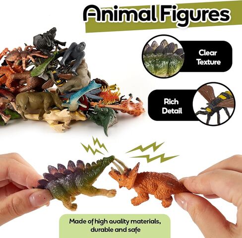 36 حزمة من تماثيل الحيوانات، ألعاب حيوانات المحيط، أشكال مخلوقات بحرية صغيرة بلاستيكية، ألعاب ديناصور للأطفال من سن 3 إلى 5 سنوات، مجموعة ألعاب الغابة حيوانات حديقة الحيوان، هدية لحفلة تزيين الكيك للأطفال الصغار in Kuwait
