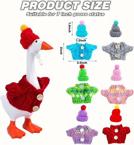 4 Pcs 7 inch Desk Goose Outfits Winter Mini Goose Clothes- Capes with Plush Collar, Christmas Santa Cape – Holiday Desk Decor Accessories in Saudi Arabia