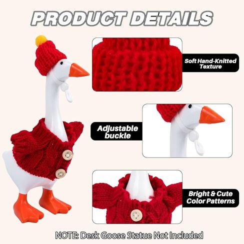 4 Pcs 7 inch Desk Goose Outfits Winter Mini Goose Clothes- Capes with Plush Collar, Christmas Santa Cape – Holiday Desk Decor Accessories in Saudi Arabia