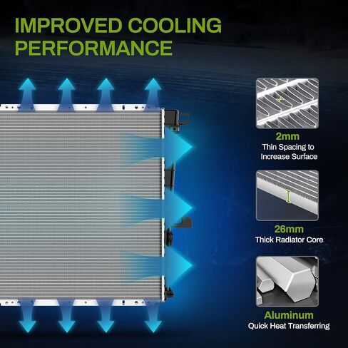 AUTOSAVER88 Radiator Compatible with 2008-2012 Jeep Liberty Sport Limited Edition Renegade 3.7L V6 in Kuwait