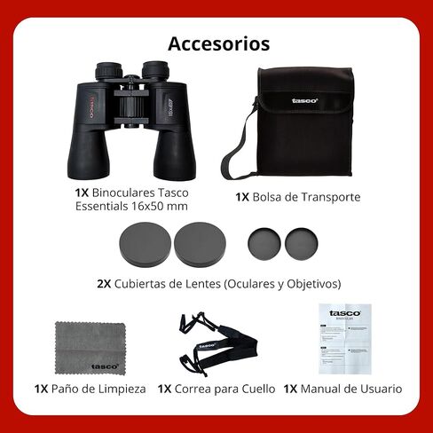 TASCO TAS170165-BRK Essentials Binoculars 16x50,Multi in Saudi Arabia