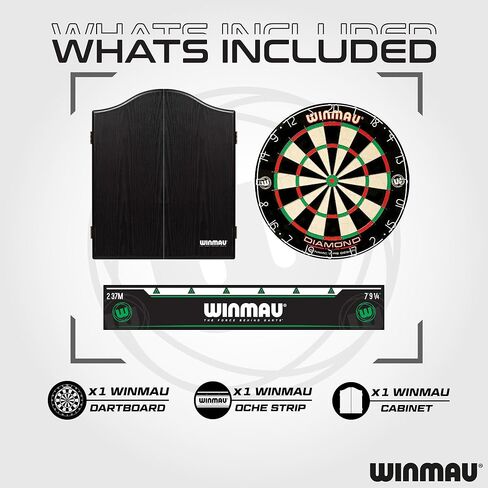 Winmau Professional Darts Set (Cabinet, Diamond Plus Dartboard and 6 Darts) in Saudi Arabia