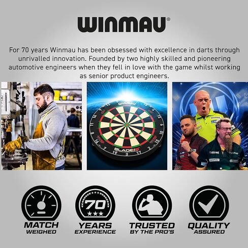 Winmau Professional Darts Set (Cabinet, Diamond Plus Dartboard and 6 Darts) in Saudi Arabia