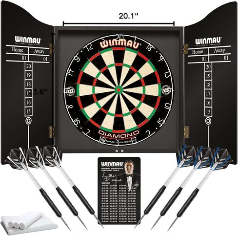 Winmau Professional Darts Set (Cabinet, Diamond Plus Dartboard and 6 Darts) in Saudi Arabia