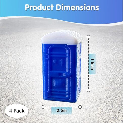 Porta Potty Valve Stem Caps – 4 Pack | Funny 3D Printed Tire Air Caps for Car, Truck | Gag Gift Accessory | Universal Fit, Schrader Valve, Weather-Resistant, No Tools Needed (Sky Blue) in Saudi Arabia