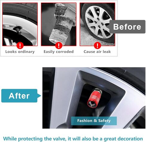 Tire Valve Stem Caps for Toyota TRD 4Runner Tundra 4Runner PRO Metal Car Wheel Air caps Auto Valve Stem Caps Accessories 4 Pack Red in Saudi Arabia