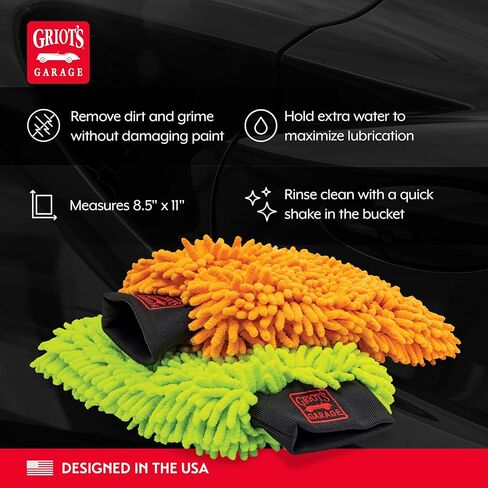 Griot's Garage 10268 Micro Fiber Wash Mitt (Set of 2) in Kuwait