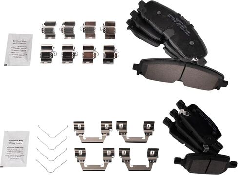 Front and Rear Brake Pad Set Ceramic Hardware Compatible with 2021 Chevrolet Colorado 2021 GMC Canyon in Saudi Arabia