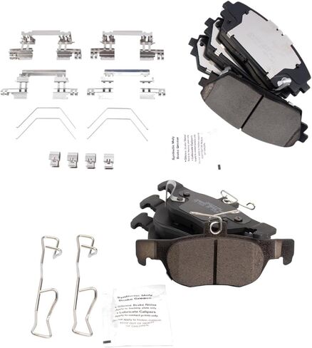 Front and Rear Brake Pad Set Ceramic Hardware Compatible with 2019-2021 Mazda 3 in Saudi Arabia