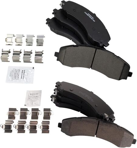 Front and Rear Brake Pad Set Ceramic Hardware Compatible with 2019-2022 Ram 3500 in Saudi Arabia