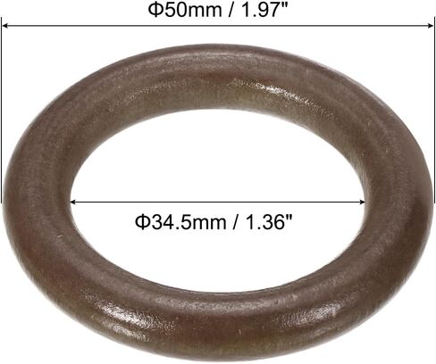 PATIKIL 50mm Natural Wooden Rings, 30 Pack Wood Ring Round Linking Rings Wood Loop Circle for Craft DIY Jewelry Making Macrame, Orange in Saudi Arabia