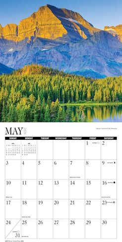 تقويم المتنزهات الوطنية 2026 - صور المتنزهات والغابات الوطنية الأمريكية - 12 × 12 بوصة - تقويم الحائط - مطبعة سيلفر كريك in Kuwait