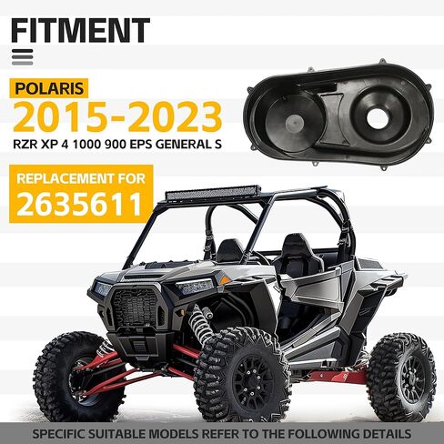 غطاء القابض الخارجي ECOTRIC متوافق مع 2015-2023 Polaris RZR XP 4 1000 900 EPS General S لاستبدال 2635611 من البلاستيك الأسود in Saudi Arabia