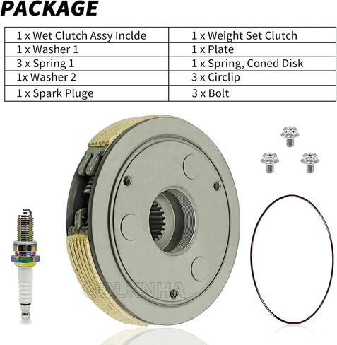 Wet Clutch Assembly Kit for Honda ATV Sportrax 250 TRX250EX Recon 250 TRX250TE/TRX250TM FourTrax 200 TRX200/TRX200D 2x4 TRX250X TRX200SX TRX, Centrifugal Automatic Clutch OEM# 22400-HM8-A41 in Saudi Arabia