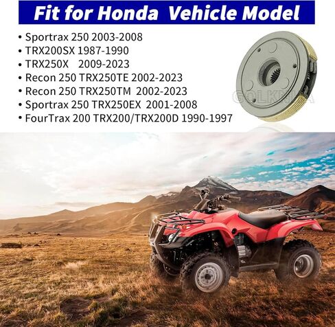 Wet Clutch Assembly Kit for Honda ATV Sportrax 250 TRX250EX Recon 250 TRX250TE/TRX250TM FourTrax 200 TRX200/TRX200D 2x4 TRX250X TRX200SX TRX, Centrifugal Automatic Clutch OEM# 22400-HM8-A41 in Saudi Arabia