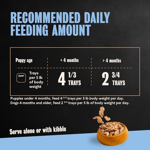 CESAR Puppy Soft Wet Dog Food Classic Loaf in sauce Chicken & Beef Recipe, 3.5 Ounce (Pack of 24) Easy Peel Trays in Kuwait