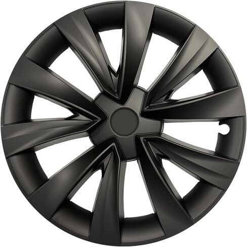 18-Inch Wheel Cover for Tesla Model 3 (2019-2023), Full Edge Hub Cover, 4 Covers Per Pack, Sturdy PC+ABS Material, Baked Enamel (Silver and Black Two - Color) in Saudi Arabia