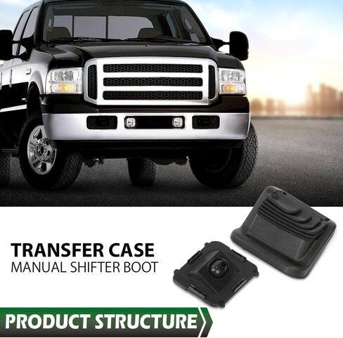 LQI 4x4 Transfer Case Manual Shifter Boot Compatible with Ford F250 F350 Super Duty 1999-2007 5.4L 6.0L F81Z7277BC, F81Z-7277-BC Black 1pc in Saudi Arabia