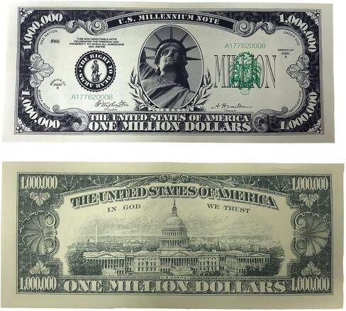 Traditional One Million Dollar Bill - Single in Saudi Arabia