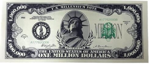 Traditional One Million Dollar Bill - Single in Saudi Arabia