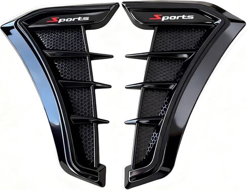 قطعتان من إكسسوارات السيارة لنيسان سنترا 2020-2025 غطاء حاجز تدفق الهواء للباب الجانبي ملصق ديكور ABS حاجز ديكور، أسود in Kuwait