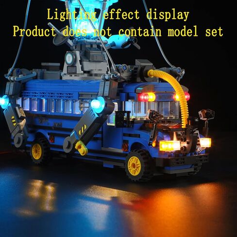 مجموعة إضاءة LED متوافقة مع نموذج مكعبات بناء حافلة المعركة من Lego - مجموعة الإضاءة للعبة Fortnite 77073 (مجموعة النماذج غير متضمنة) in Saudi Arabia