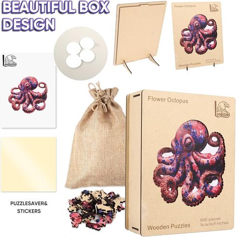 Leodozzio Wooden Puzzles for Adults & Kids, Sea Turtle Ocean Jigsaw Puzzles 200 Pieces, 5MM Thick Unique Shaped Animal Wood Puzzle, Gift for Grandkids, Family Christmas Game, Home Decor, 11.2x11.2in in Saudi Arabia