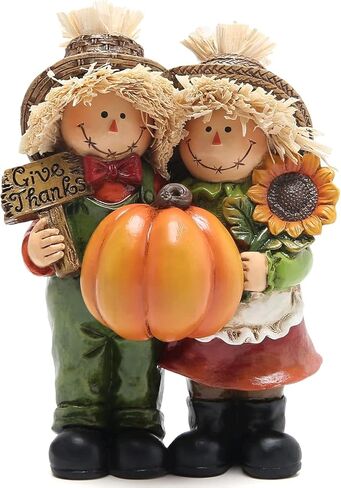 Hodao Autumn Thanksgiving Scarecrow Decoration Handmade Thanksgiving Decoration for Living Room Garden Dining Room Decoration Gifts in Saudi Arabia