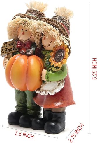 Hodao Autumn Thanksgiving Scarecrow Decoration Handmade Thanksgiving Decoration for Living Room Garden Dining Room Decoration Gifts in Saudi Arabia