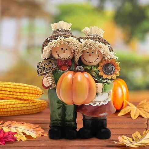 Hodao Autumn Thanksgiving Scarecrow Decoration Handmade Thanksgiving Decoration for Living Room Garden Dining Room Decoration Gifts in Saudi Arabia
