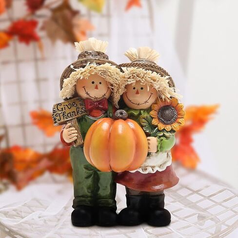 Hodao Autumn Thanksgiving Scarecrow Decoration Handmade Thanksgiving Decoration for Living Room Garden Dining Room Decoration Gifts in Saudi Arabia