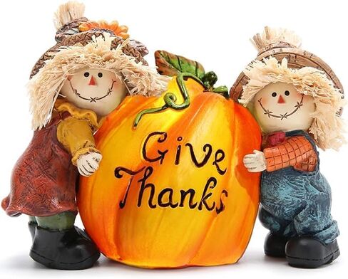 Hodao Autumn Thanksgiving Scarecrow Decoration Handmade Thanksgiving Decoration for Living Room Garden Dining Room Decoration Gifts in Saudi Arabia