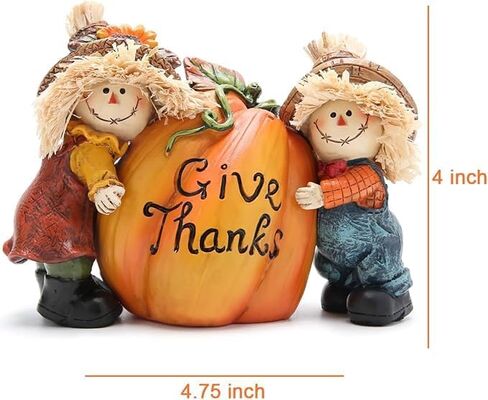 Hodao Autumn Thanksgiving Scarecrow Decoration Handmade Thanksgiving Decoration for Living Room Garden Dining Room Decoration Gifts in Saudi Arabia