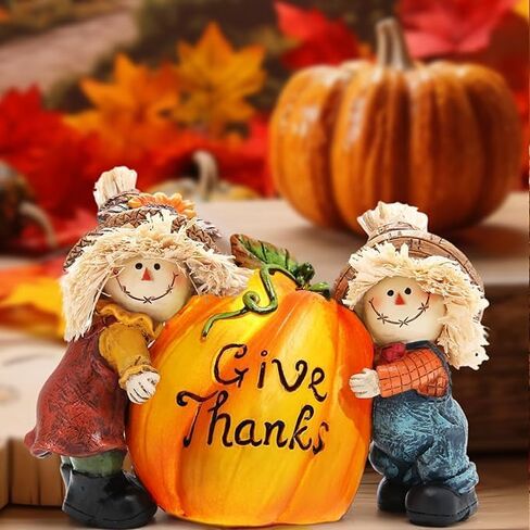 Hodao Autumn Thanksgiving Scarecrow Decoration Handmade Thanksgiving Decoration for Living Room Garden Dining Room Decoration Gifts in Saudi Arabia