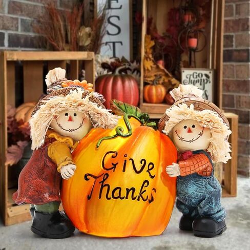 Hodao Autumn Thanksgiving Scarecrow Decoration Handmade Thanksgiving Decoration for Living Room Garden Dining Room Decoration Gifts in Saudi Arabia
